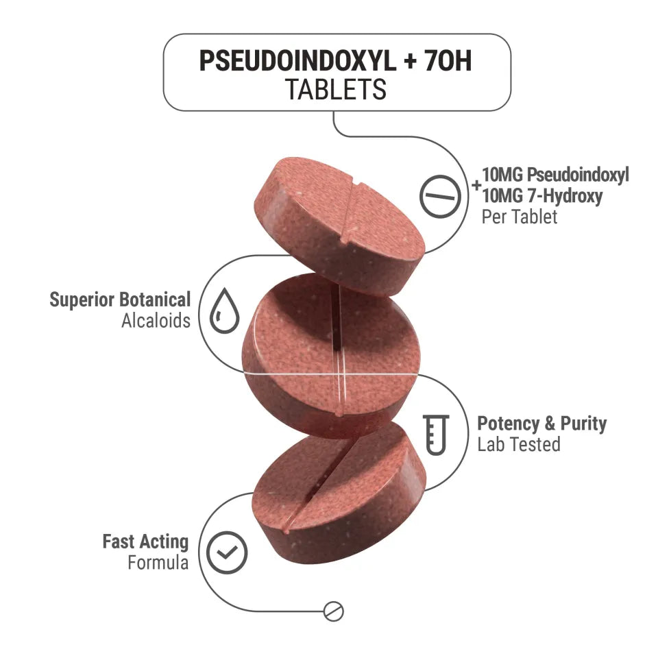 20mg 7-Hydroxy, Pseudoindoxyl Tablets - Strawberry - 3ct