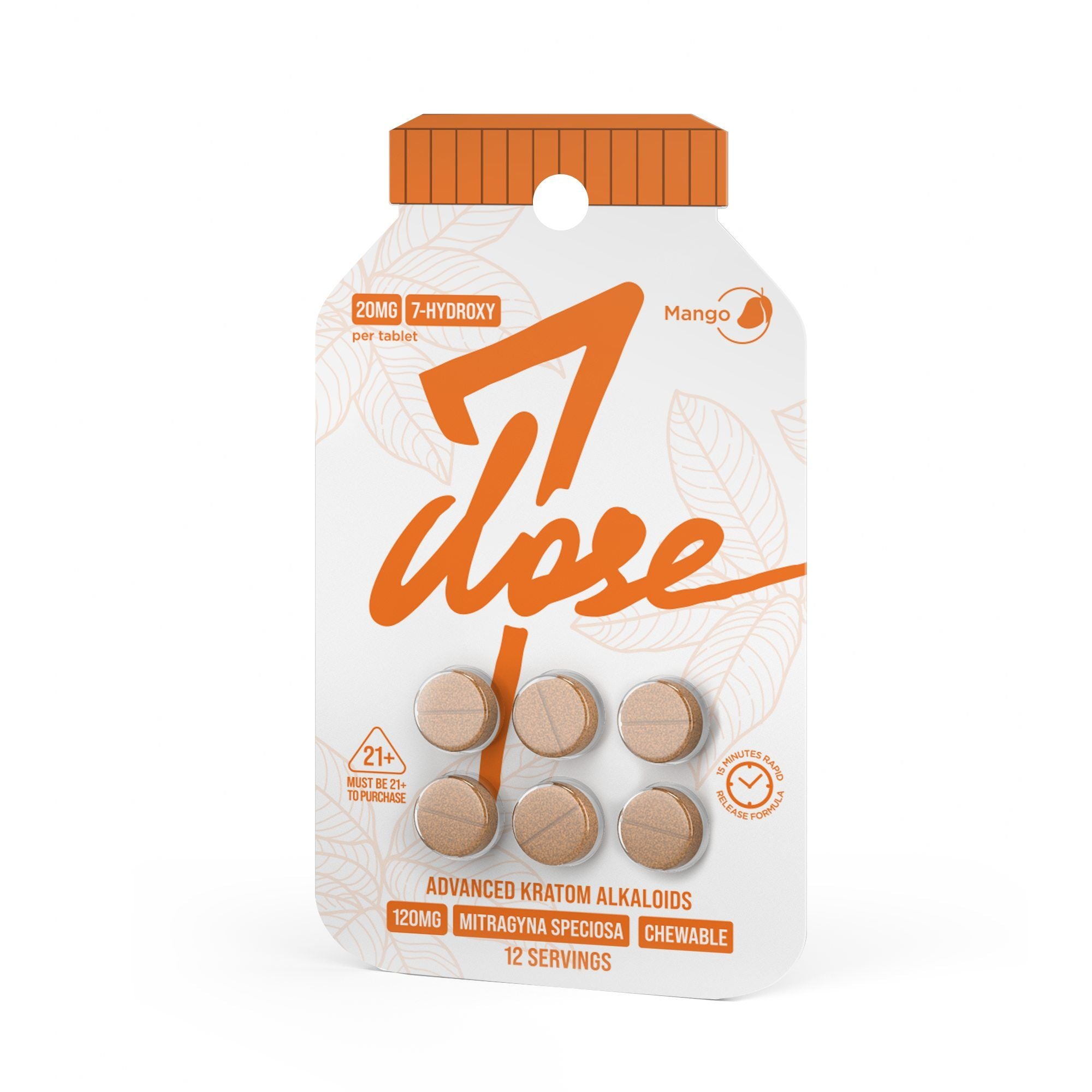 20mg 7-Hydroxy Tablets - Mango - 6ct
